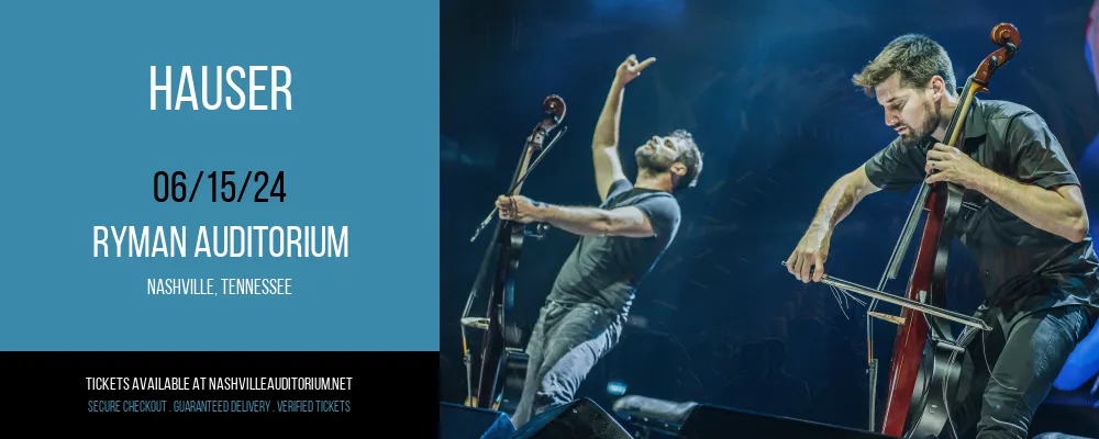 Hauser at Ryman Auditorium