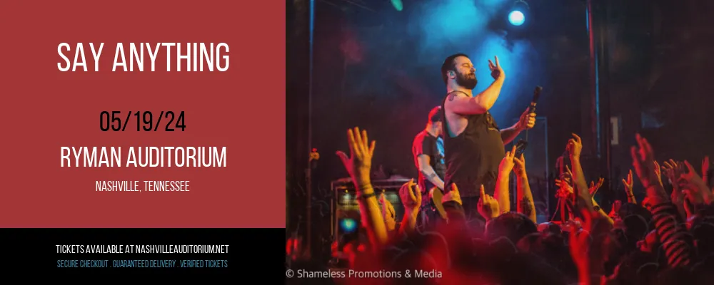 Say Anything at Ryman Auditorium