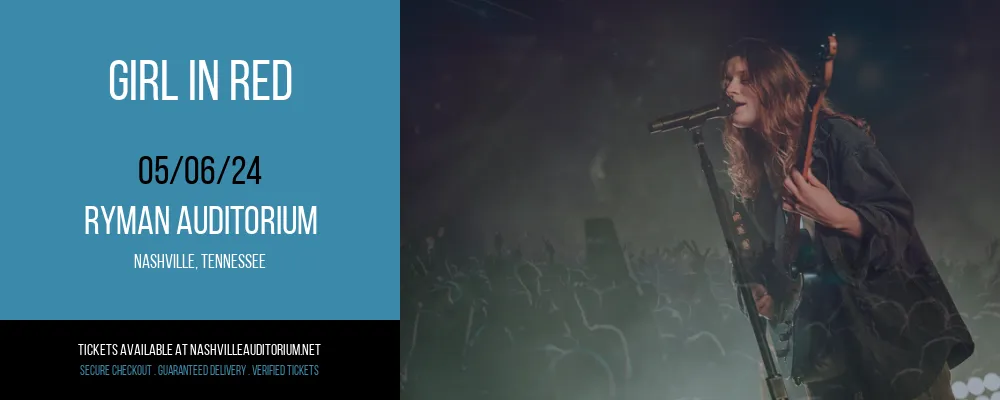 Girl In Red at Ryman Auditorium