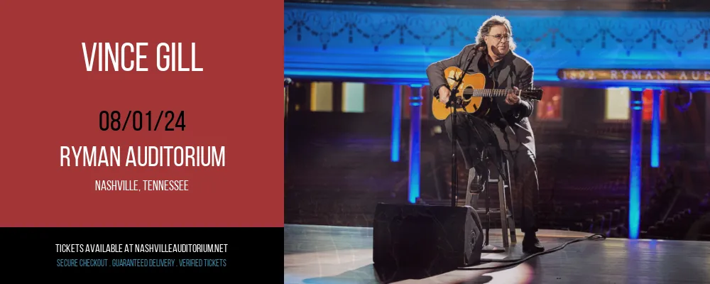 Vince Gill at Ryman Auditorium