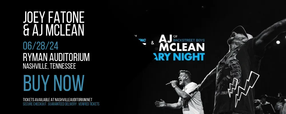 Joey Fatone & AJ Mclean at Ryman Auditorium