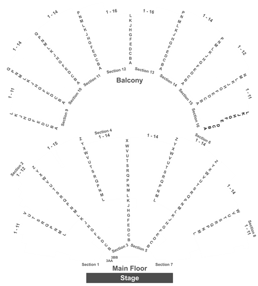 Ryman Seating Chart Balcony