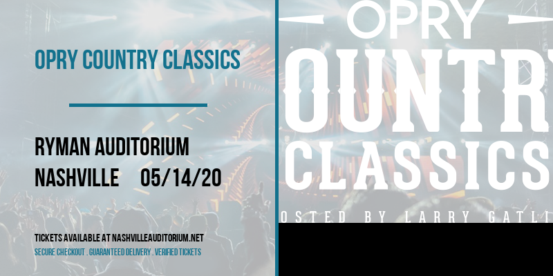 Opry Country Classics at Ryman Auditorium tickets Opry Country Classics at Ryman Auditorium