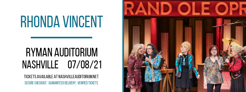 Rhonda Vincent at Ryman Auditorium tickets Rhonda Vincent at Ryman Auditorium