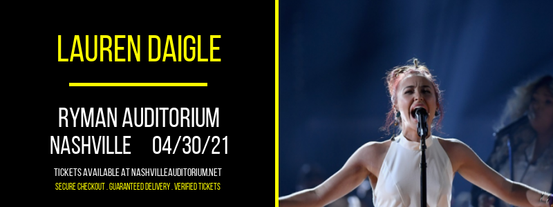 Lauren Daigle at Ryman Auditorium tickets Lauren Daigle at Ryman Auditorium
