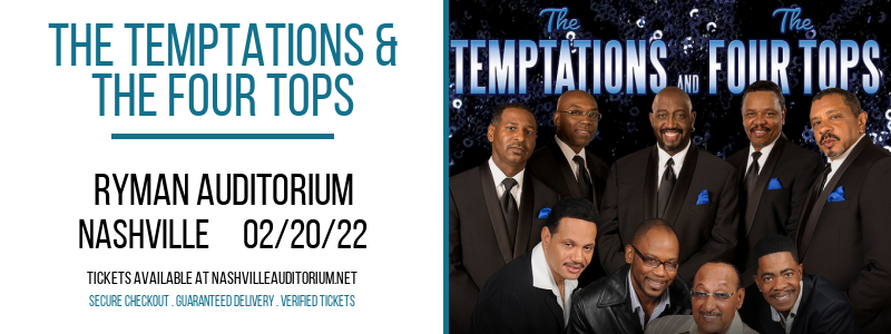 The Temptations & The Four Tops at Ryman Auditorium tickets The Temptations & The Four Tops at Ryman Auditorium