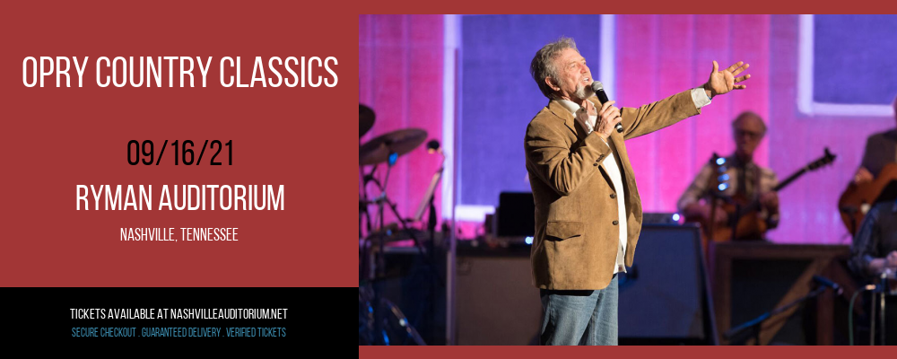 Opry Country Classics at Ryman Auditorium tickets Opry Country Classics at Ryman Auditorium