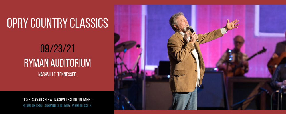 Opry Country Classics at Ryman Auditorium tickets Opry Country Classics at Ryman Auditorium