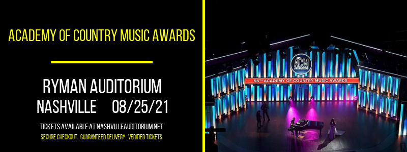 Academy of Country Music Awards at Ryman Auditorium tickets Academy of Country Music Awards at Ryman Auditorium
