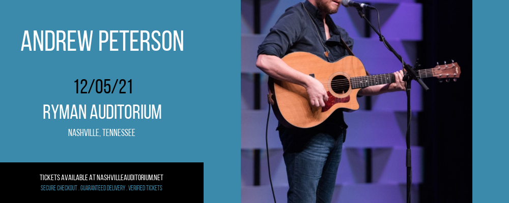 Andrew Peterson at Ryman Auditorium tickets Andrew Peterson at Ryman Auditorium