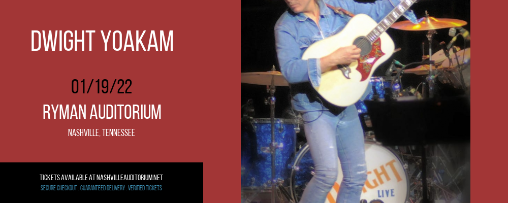 Dwight Yoakam at Ryman Auditorium tickets Dwight Yoakam at Ryman Auditorium