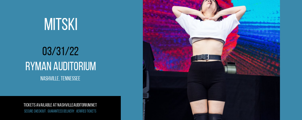 Mitski at Ryman Auditorium tickets Mitski at Ryman Auditorium