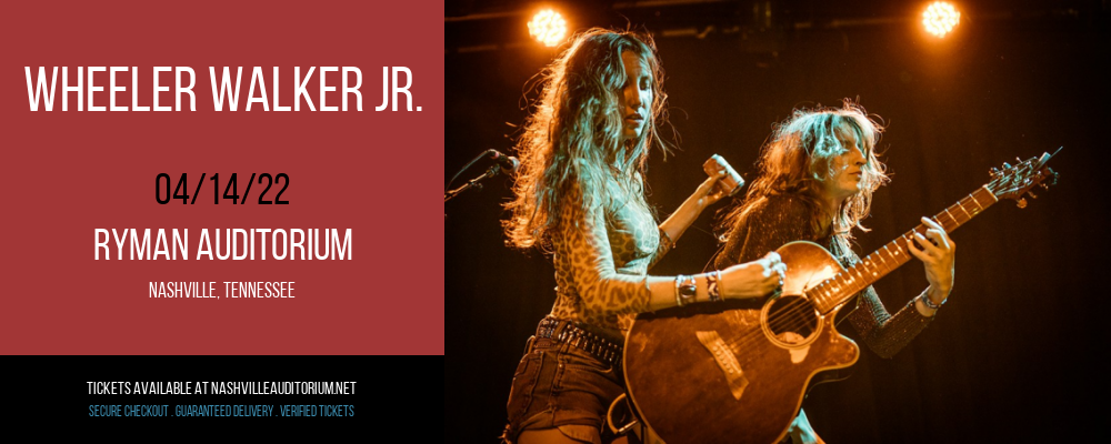 Wheeler Walker Jr. at Ryman Auditorium tickets Wheeler Walker Jr. at Ryman Auditorium