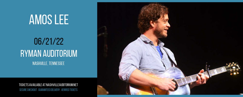 Amos Lee at Ryman Auditorium tickets Amos Lee at Ryman Auditorium