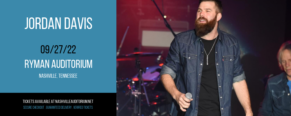 Jordan Davis at Ryman Auditorium tickets Jordan Davis at Ryman Auditorium