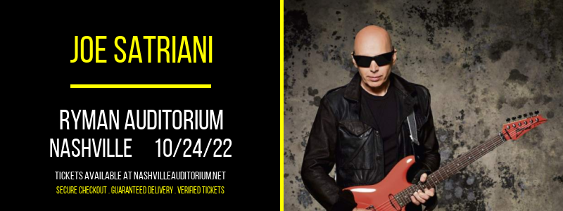 Joe Satriani at Ryman Auditorium