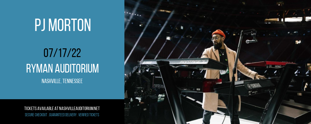 PJ Morton at Ryman Auditorium tickets PJ Morton at Ryman Auditorium