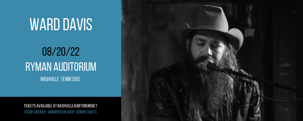 Ward Davis at Ryman Auditorium tickets Ward Davis at Ryman Auditorium