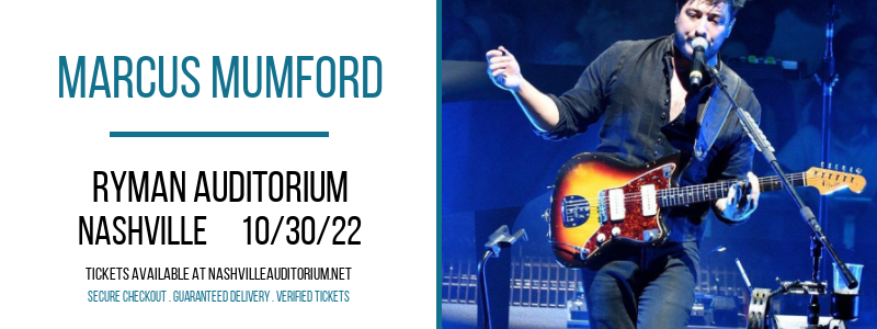 Marcus Mumford at Ryman Auditorium tickets Marcus Mumford at Ryman Auditorium