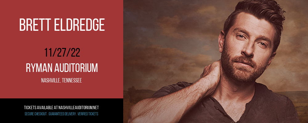 Brett Eldredge at Ryman Auditorium tickets Brett Eldredge at Ryman Auditorium