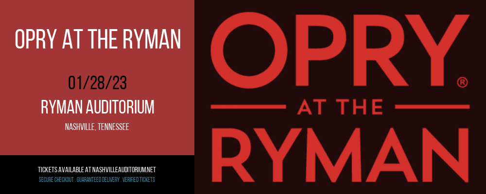 Opry At The Ryman at Ryman Auditorium tickets Opry At The Ryman at Ryman Auditorium