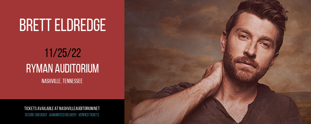 Brett Eldredge at Ryman Auditorium tickets Brett Eldredge at Ryman Auditorium