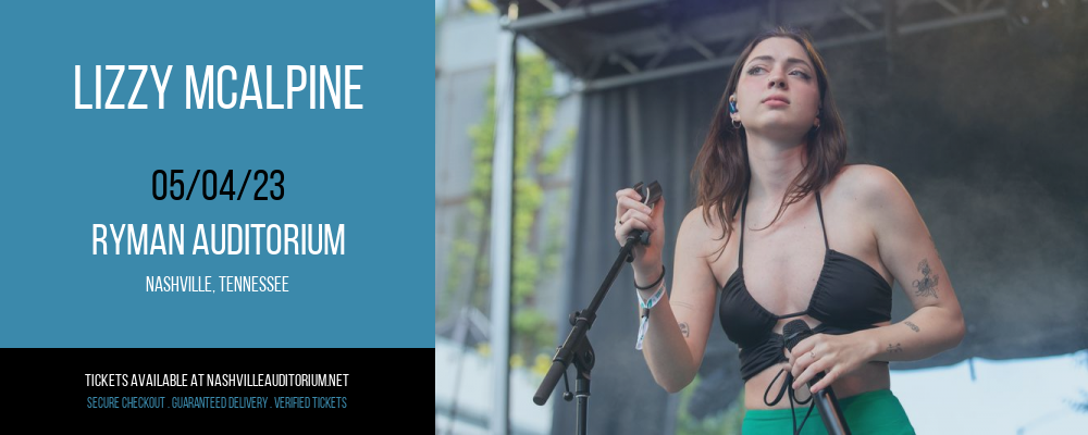 Lizzy McAlpine at Ryman Auditorium tickets Lizzy McAlpine at Ryman Auditorium