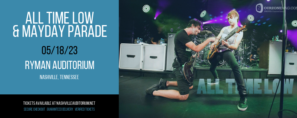 All Time Low & Mayday Parade at Ryman Auditorium tickets All Time Low & Mayday Parade at Ryman Auditorium