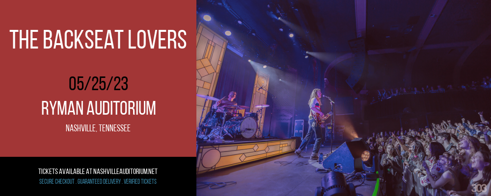 The Backseat Lovers at Ryman Auditorium tickets The Backseat Lovers at Ryman Auditorium