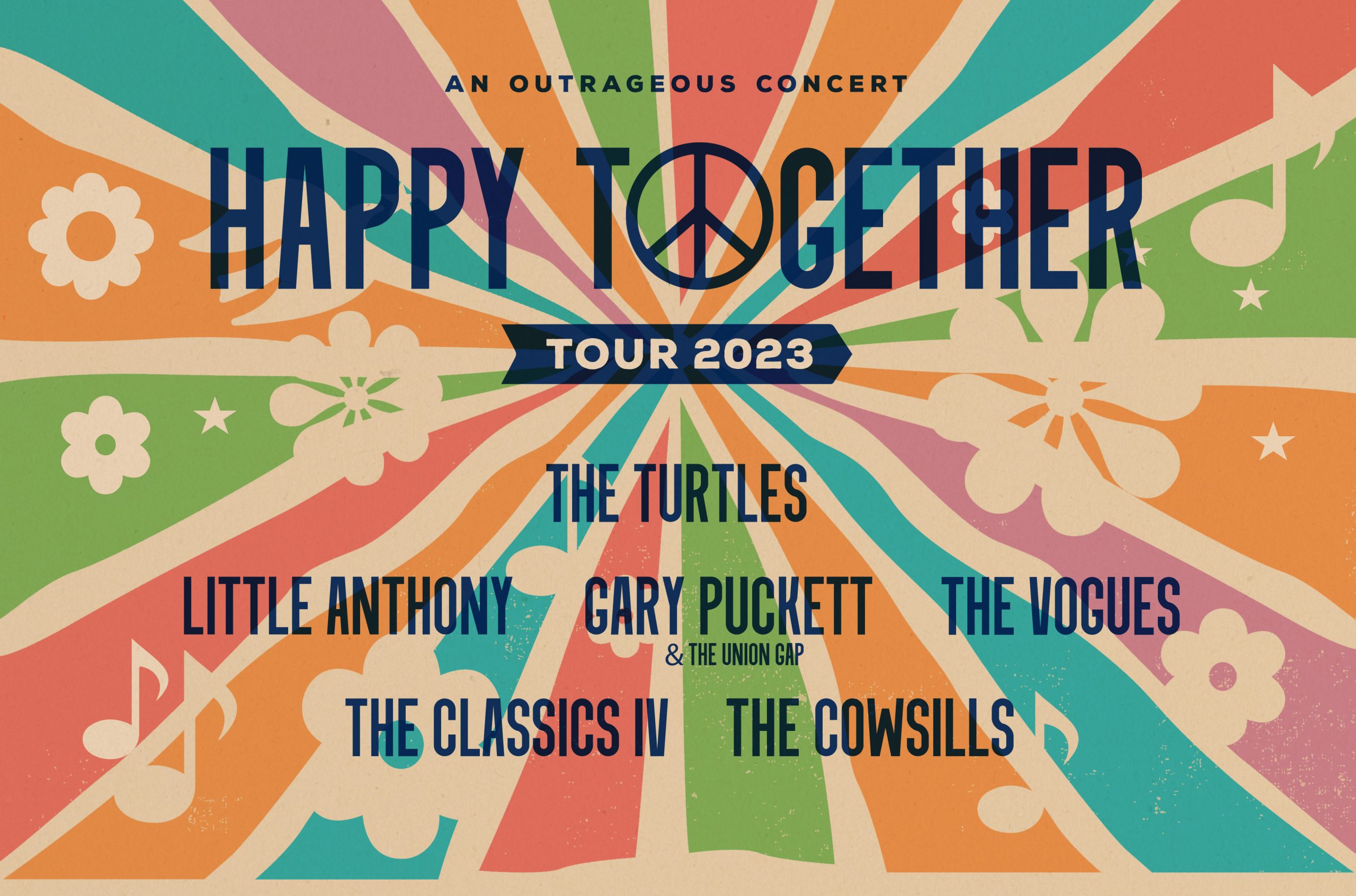 Happy Together Tour: The Turtles, Little Anthony, Gary Puckett and The Union Gap, The Vogues, The Classics IV & The Cowsills at Ryman Auditorium