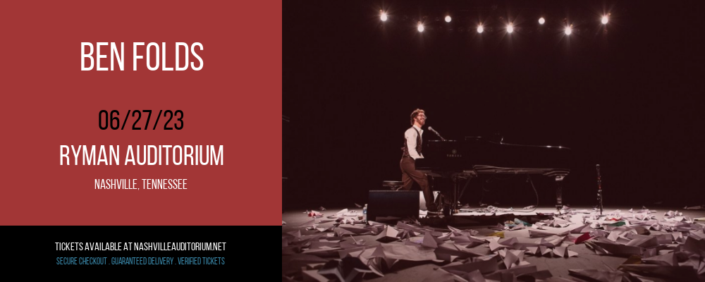 Ben Folds at Ryman Auditorium tickets Ben Folds at Ryman Auditorium