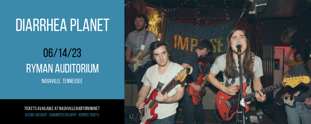 Diarrhea Planet at Ryman Auditorium tickets Diarrhea Planet at Ryman Auditorium