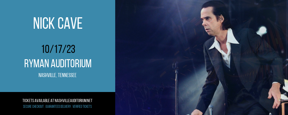 Nick Cave at Ryman Auditorium