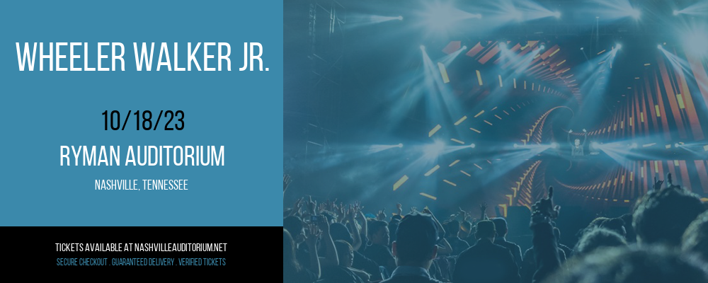 Wheeler Walker Jr. at Ryman Auditorium