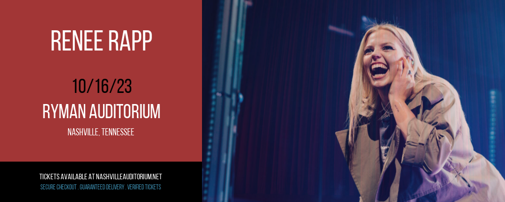 Renee Rapp at Ryman Auditorium