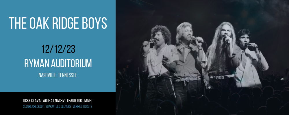 The Oak Ridge Boys at Ryman Auditorium