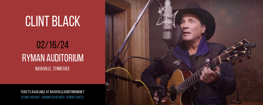 Clint Black at Ryman Auditorium