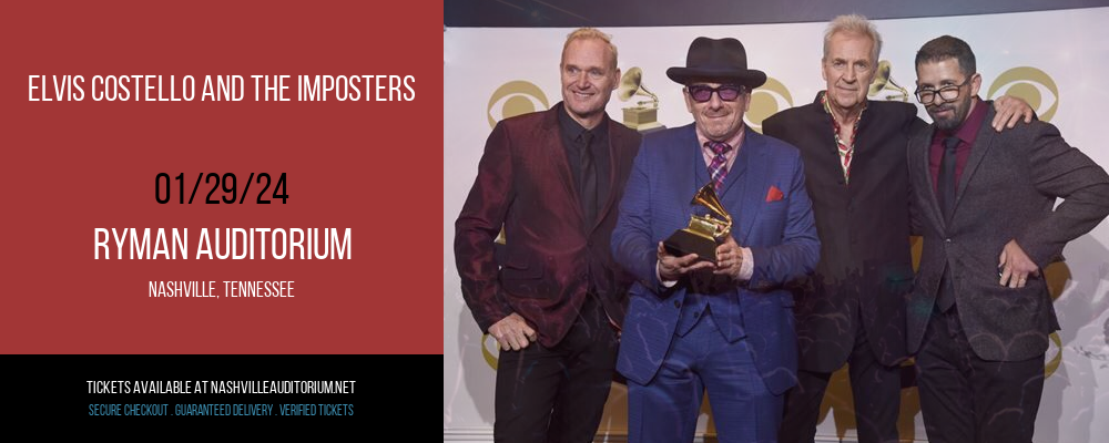 Elvis Costello and The Imposters at Ryman Auditorium