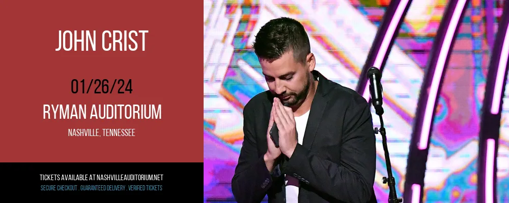 John Crist at Ryman Auditorium