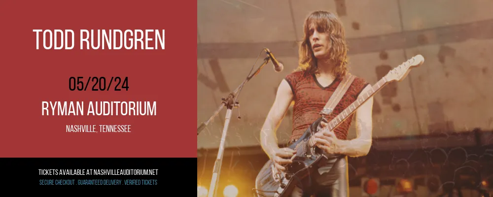 Todd Rundgren at Ryman Auditorium