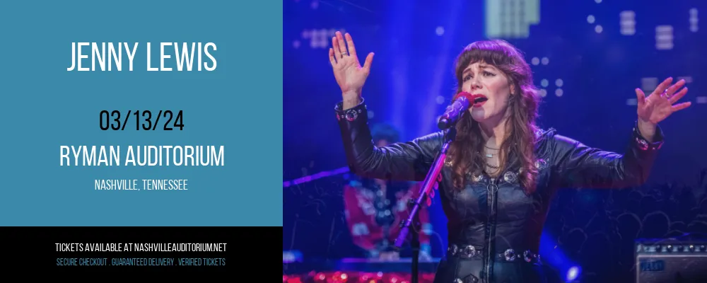 Jenny Lewis at Ryman Auditorium