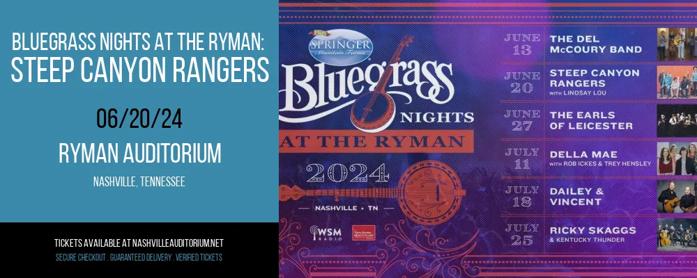 Bluegrass Nights At The Ryman at Ryman Auditorium