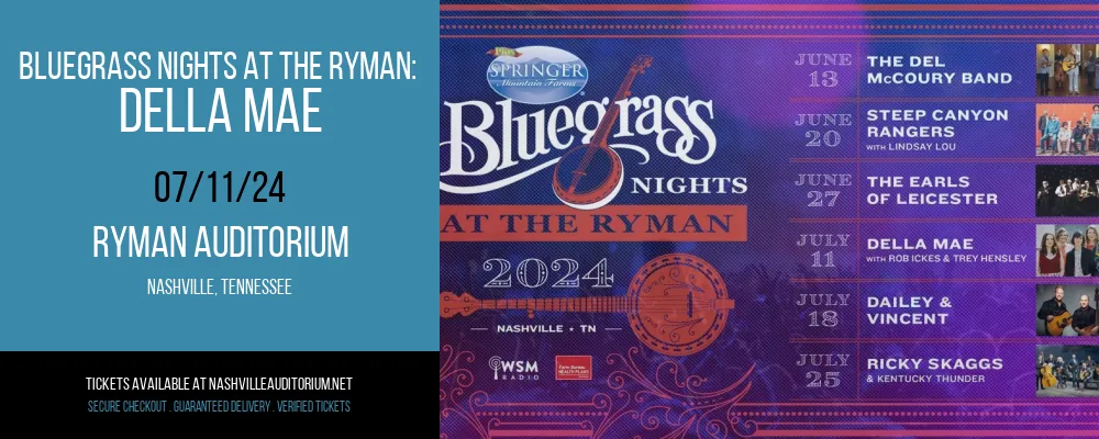 Bluegrass Nights At The Ryman at Ryman Auditorium