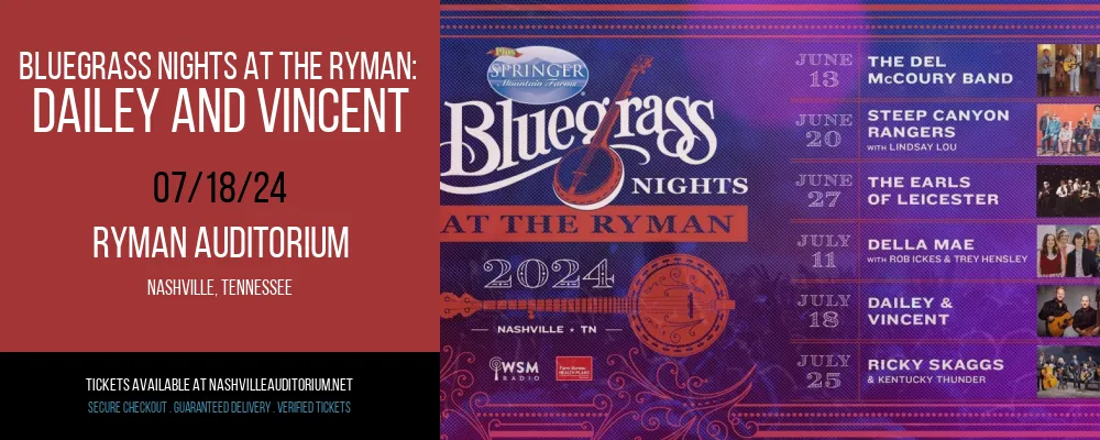 Bluegrass Nights At The Ryman at Ryman Auditorium