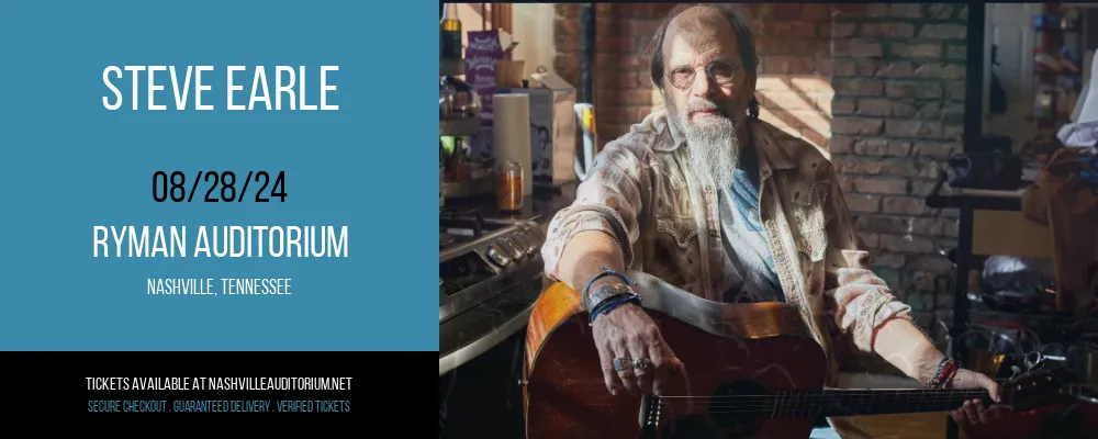 Steve Earle at Ryman Auditorium