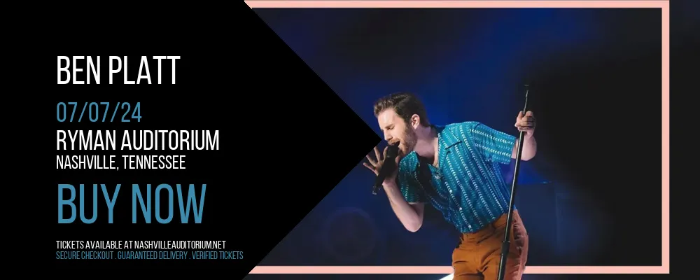 Ben Platt at Ryman Auditorium