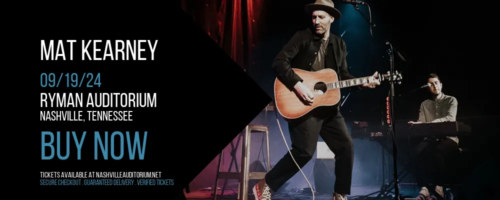Mat Kearney at Ryman Auditorium