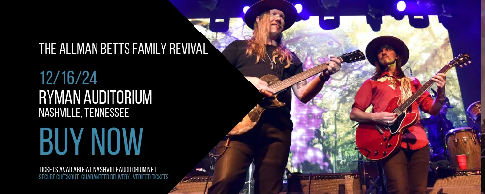 The Allman Betts Family Revival at Ryman Auditorium