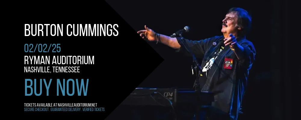 Burton Cummings at Ryman Auditorium