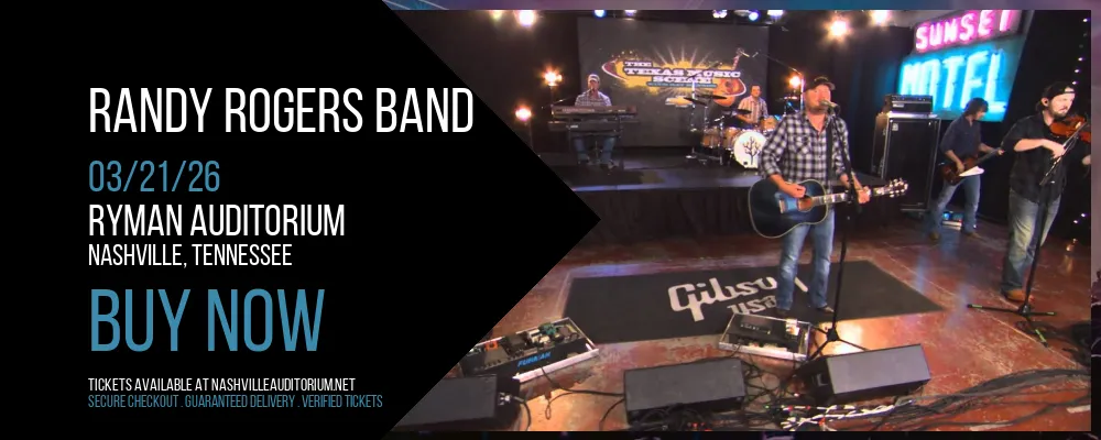 Randy Rogers Band at Ryman Auditorium